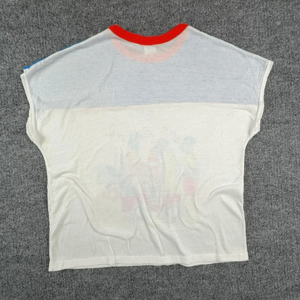 VTG Carter's Shirt Boys 16 White Beach Buggy Boys Surf Summer Graphic Ringer Tee